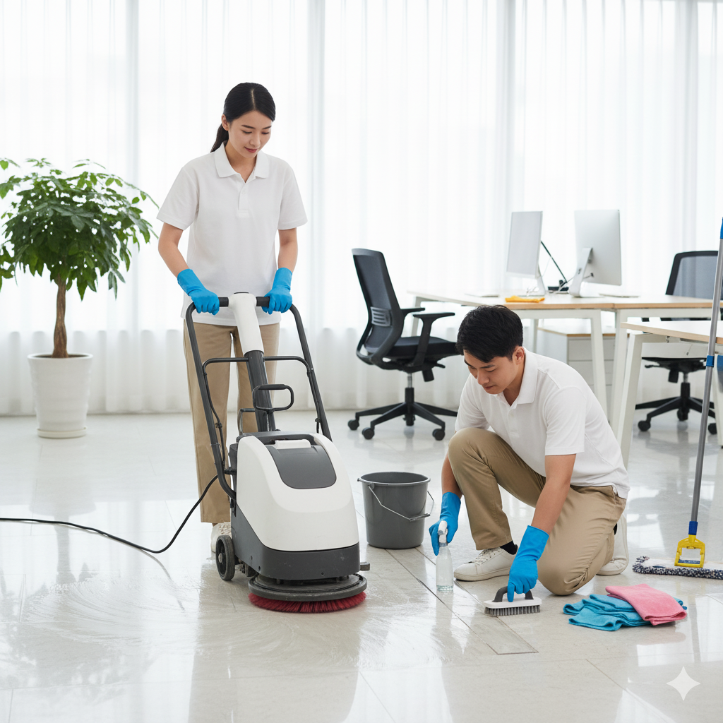 تنظيف الأرضيات والرخام
