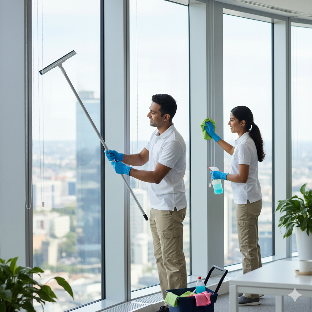 غسيل الزجاج والواجهات